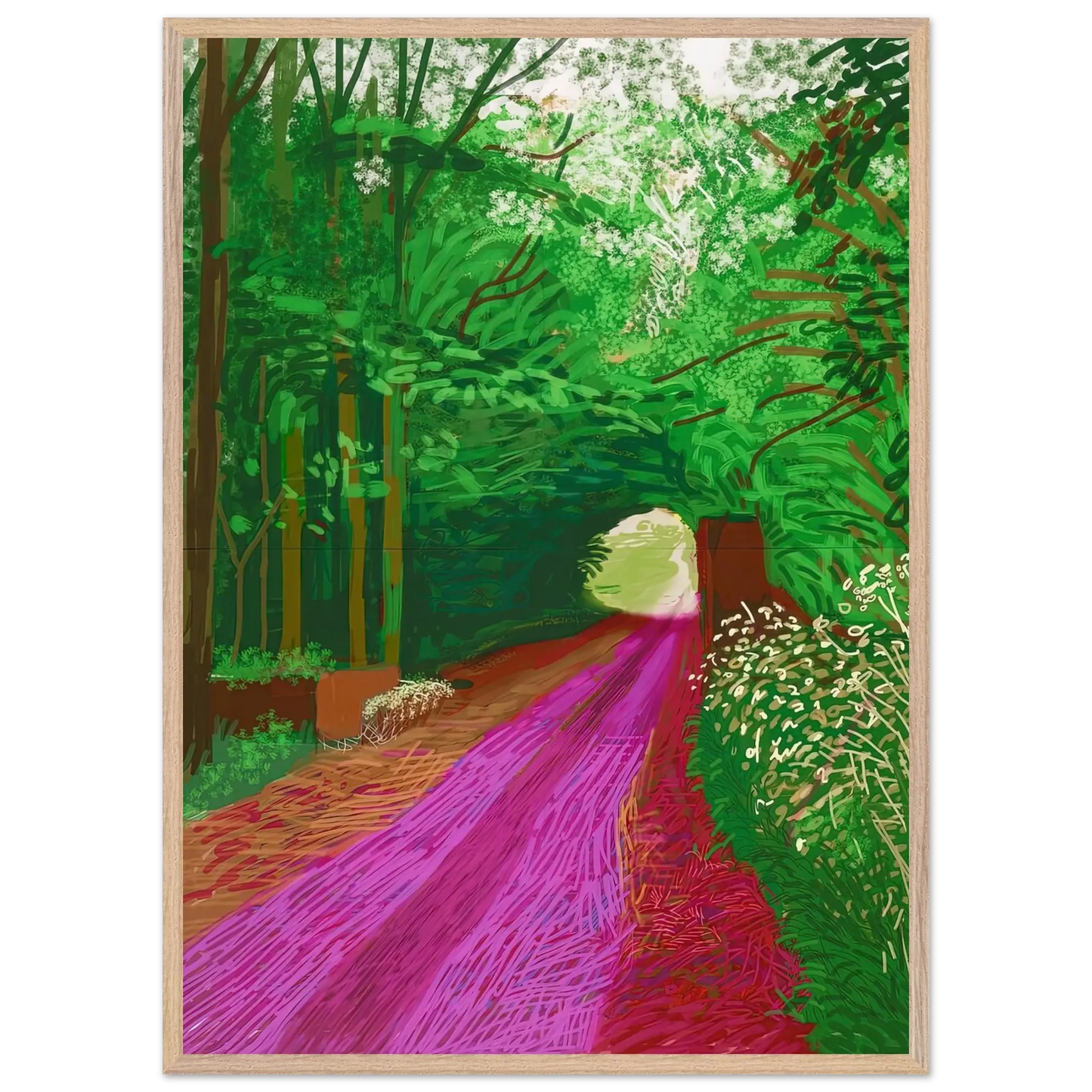 David Hockney - David Hockney Wall art - A1 (59.4 x 84.1  cm) - Premium Wooden Framed Poster With Fine Art Paper - Wood frame