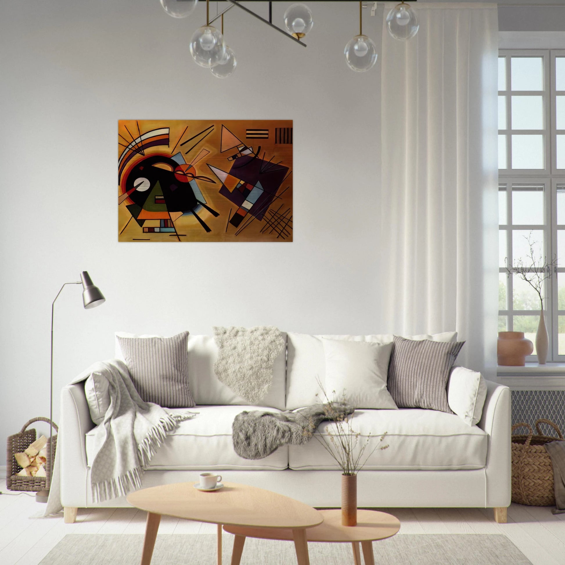 BLACK AND VIOLET 1923 - Wassily Kandinsky Brushed Aluminum Print - 70x100 cm / 28x40 inches | Wassily Kandinsky Aluminum Print | Wassily Kandinsky Prints