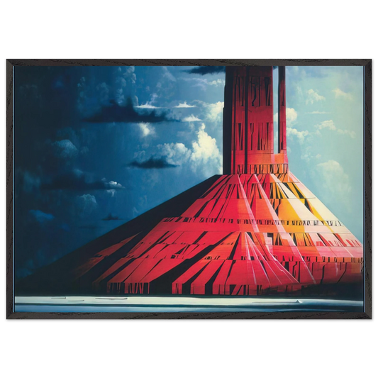 Indian Lands - Eyvind Earle 70x100 cm / 28x40 inches Framed Art Print – Black Wooden Frame