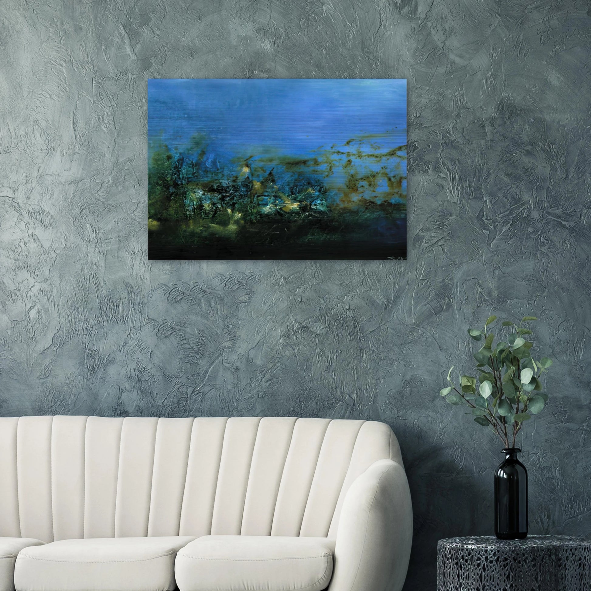 14 10 2002 2002 - Zao Wou-Ki Brushed Aluminum Print - 70x100 cm / 28x40 inches | Zao Wou-Ki Aluminum Print | Zao Wou-Ki Prints
