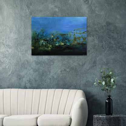 14 10 2002 2002 - Zao Wou-Ki Brushed Aluminum Print - 70x100 cm / 28x40 inches | Zao Wou-Ki Aluminum Print | Zao Wou-Ki Prints