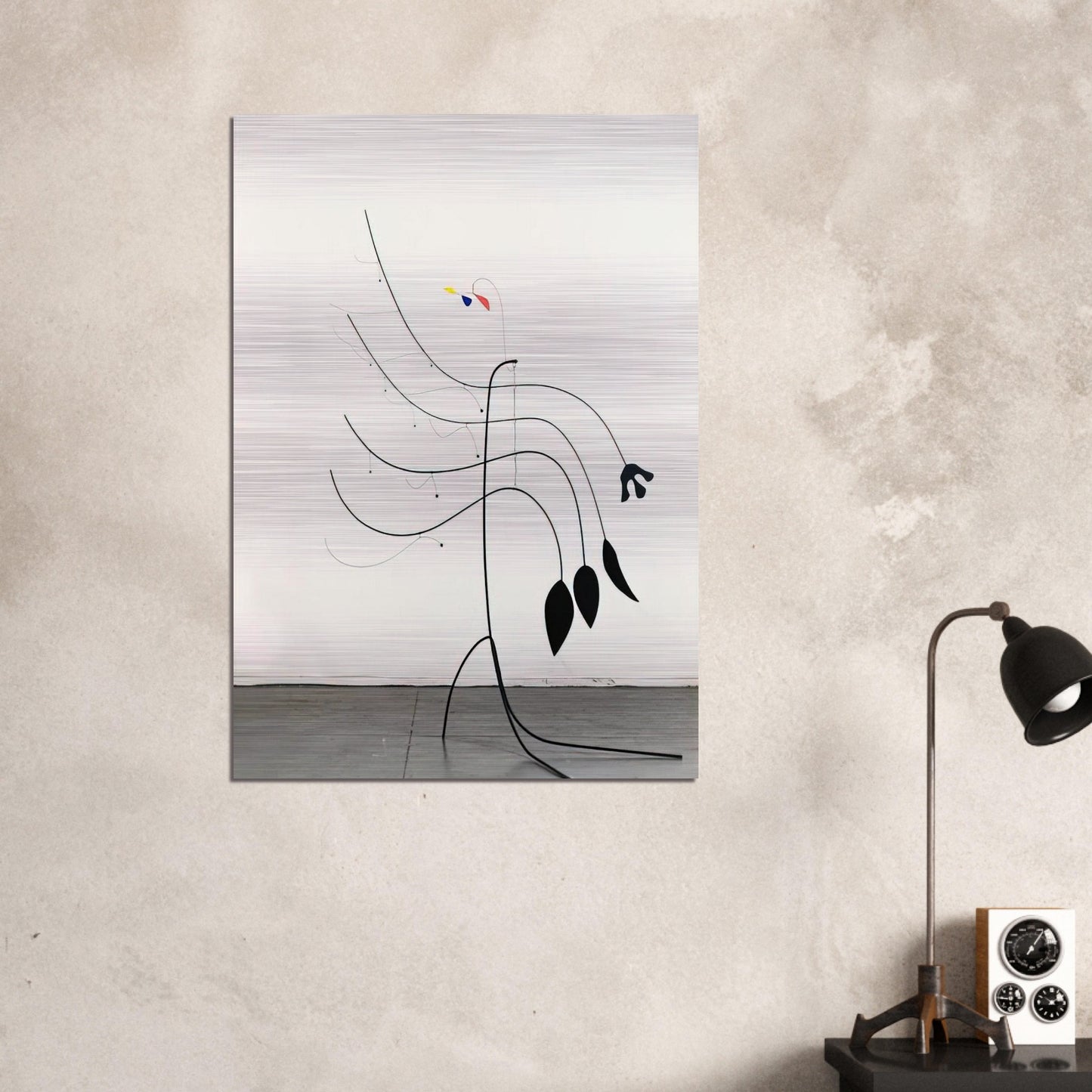 FOUR LEAVES AND THREE PETALS 1939 - Alexander Calder Brushed Aluminum Print - 70x100 cm / 28x40 inches | Alexander Calder Aluminum Print | Alexander Calder Prints