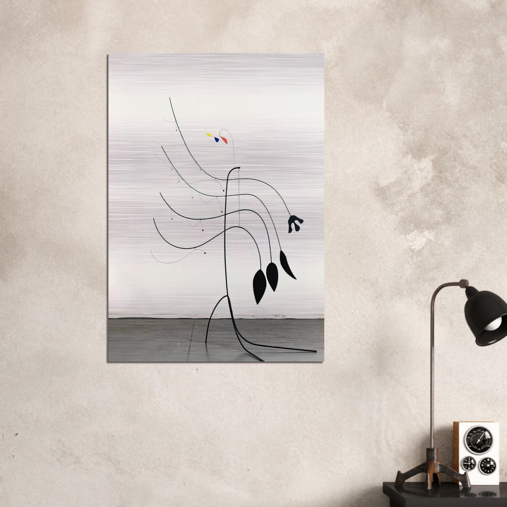 FOUR LEAVES AND THREE PETALS 1939 - Alexander Calder Brushed Aluminum Print - 70x100 cm / 28x40 inches | Alexander Calder Aluminum Print | Alexander Calder Prints