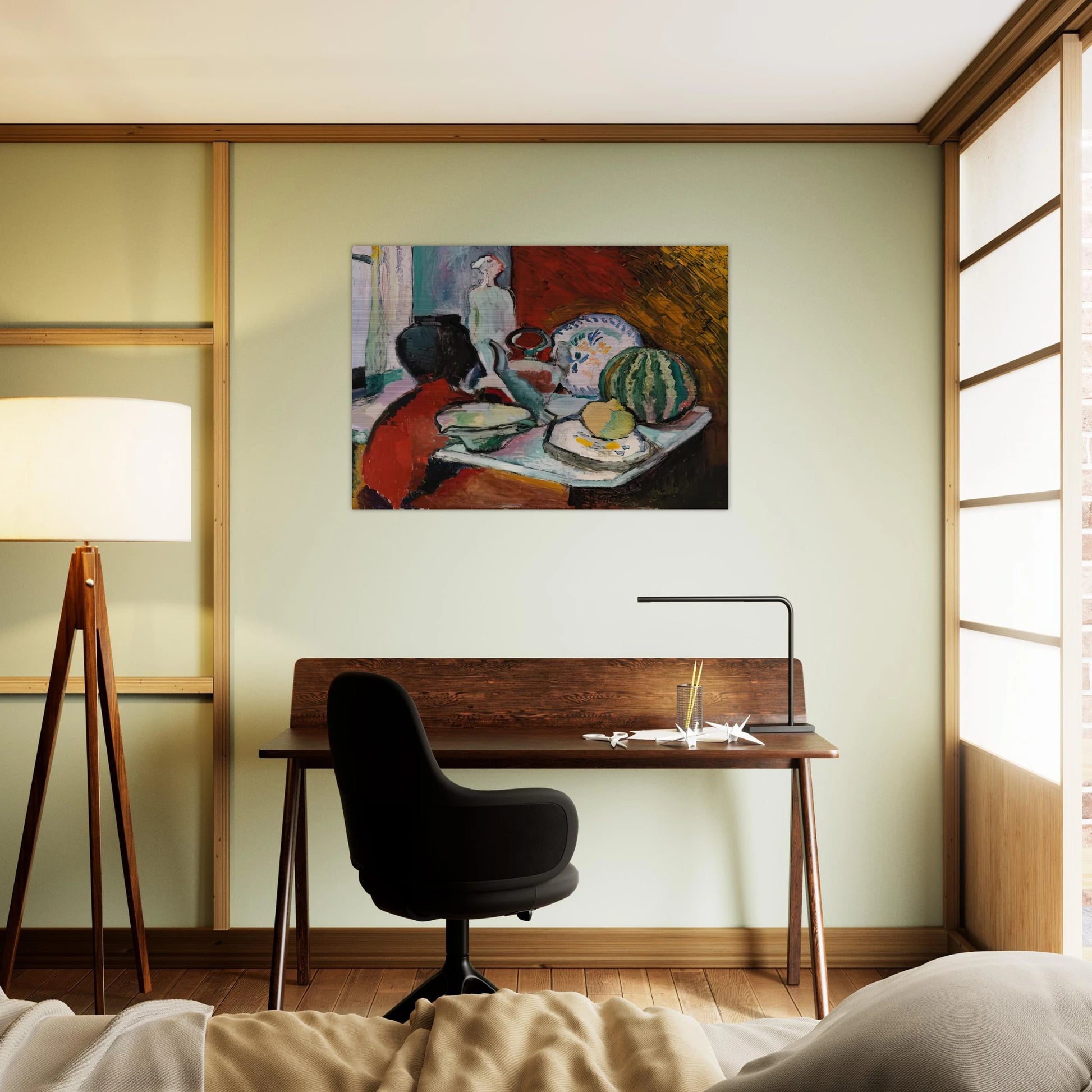 DISHES AND MELON 1907 - Henri Matisse Brushed Aluminum Print - 70x100 cm / 28x40 inches | Henri Matisse Aluminum Print | Henri Matisse Prints