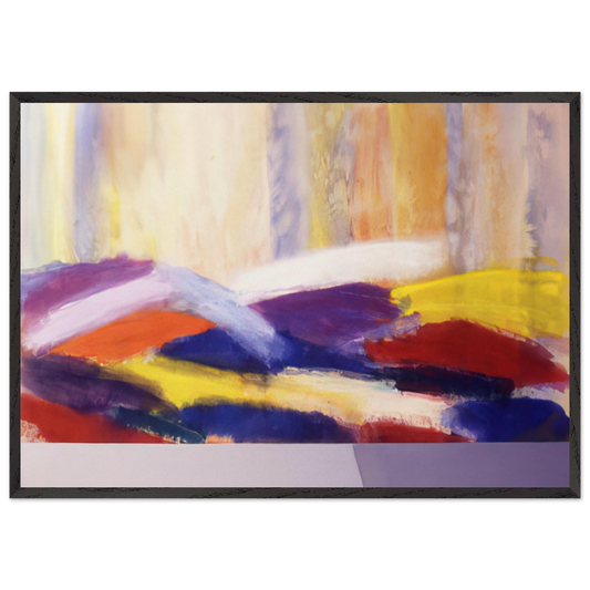 Matisses Table - 1996 - Ronnie Landfield 70x100 cm / 28x40 inches Framed Art Print – Black Wooden Frame