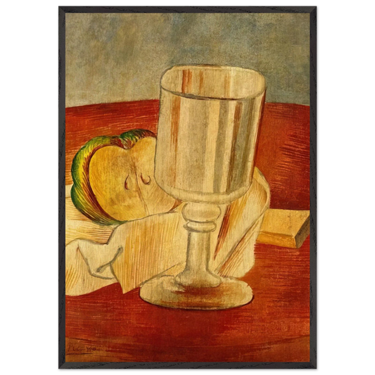 Still life with Gobleet - 1914 - Pablo Picasso 70x100 cm / 28x40 inches Framed Art Print – Black Wooden Frame