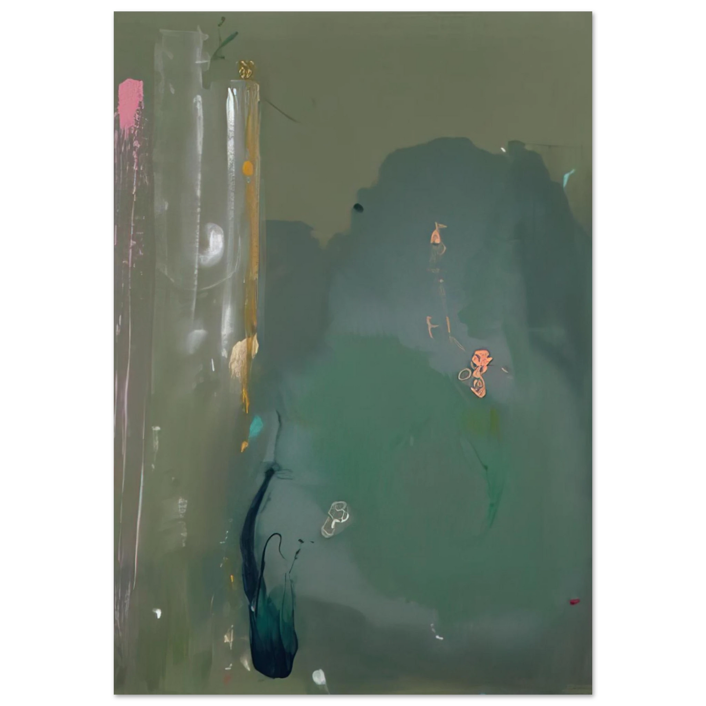 Helen Frankenthaler - CÃƒÆ’Ã‚Â´te d Argent - 1980 Wall art - A3 (29.7 x 42  cm) - Premium Wooden Framed Poster With Fine Art Paper-canvas - White frame