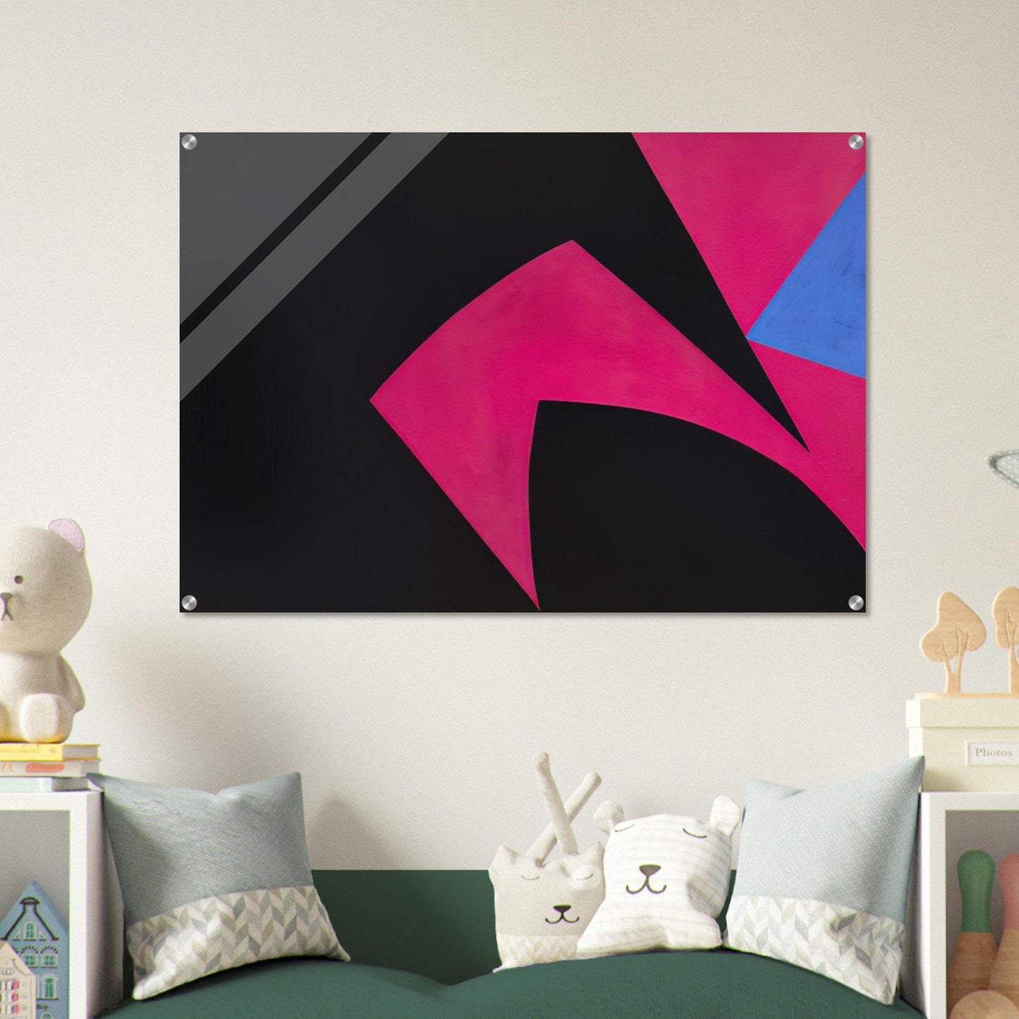 Magical Space Forms Black, Fuchsia - 1951 - Lorser Feitelson Acrylic Print - 70x100 cm / 28x40″ inches