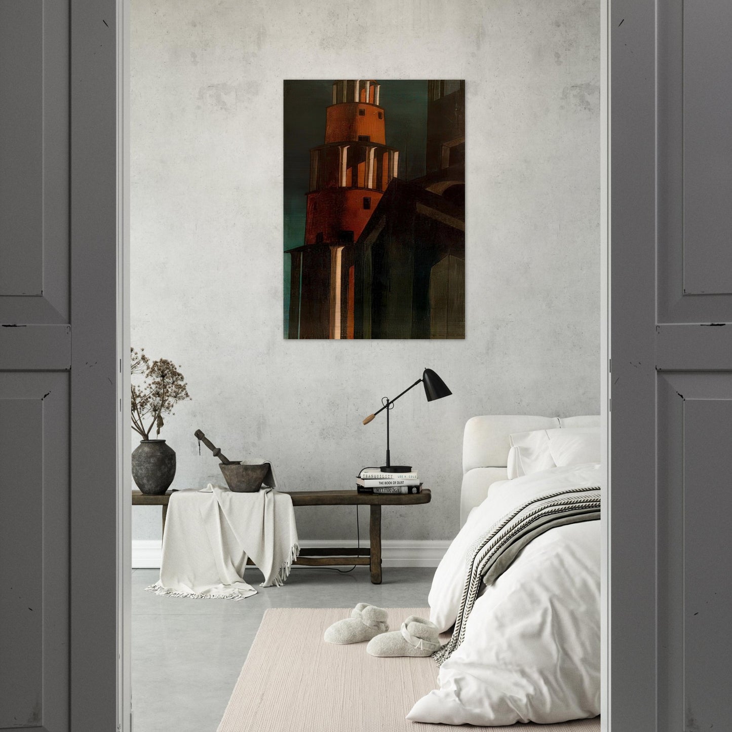 THE TOWER - Giorgio de Chirico Brushed Aluminum Print - 70x100 cm / 28x40 inches | Giorgio de Chirico Aluminum Print | Giorgio de Chirico Prints