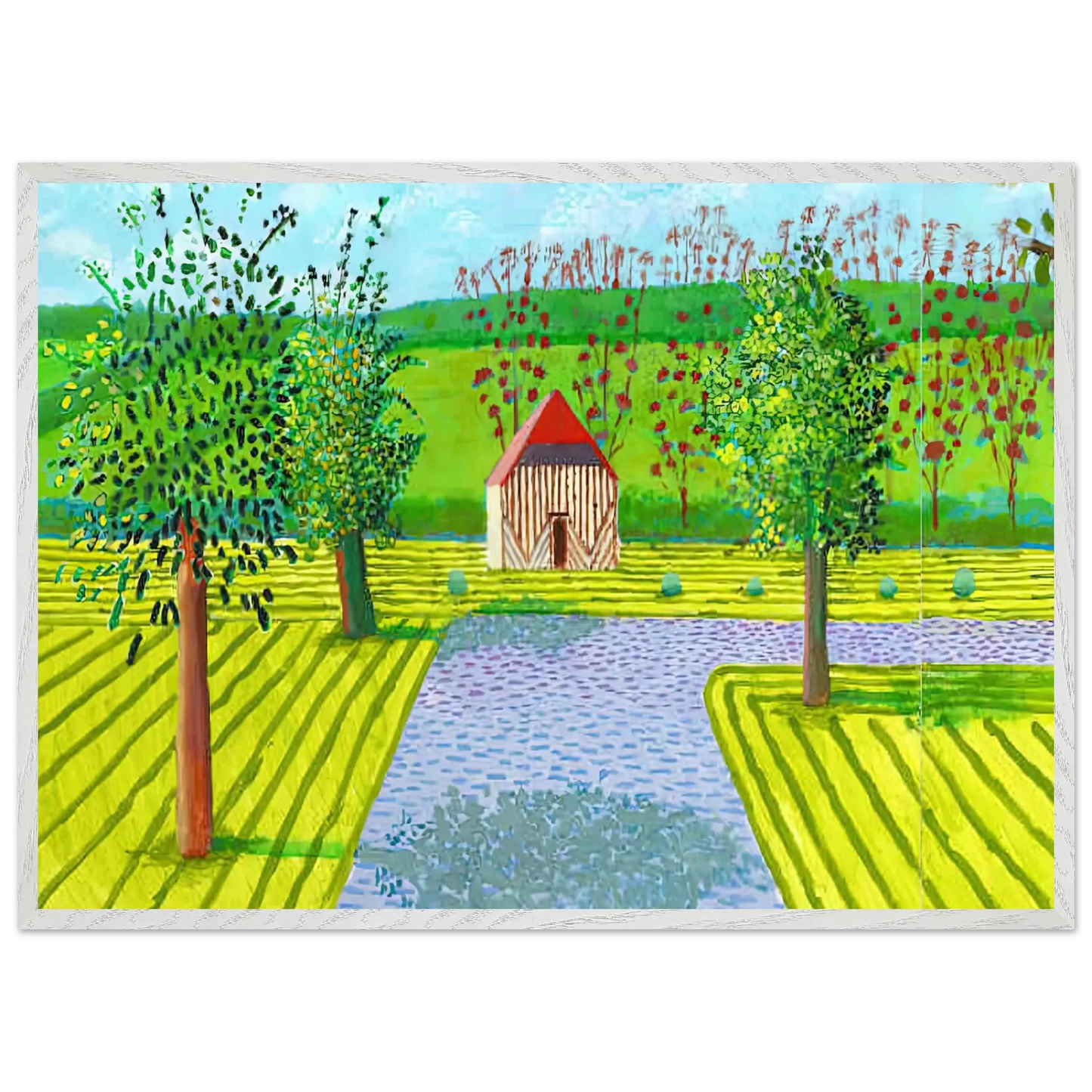 David Hockney - David Hockney Wall art - A1 (59.4 x 84.1  cm) - Premium Wooden Framed Poster With Fine Art Paper - Black frame