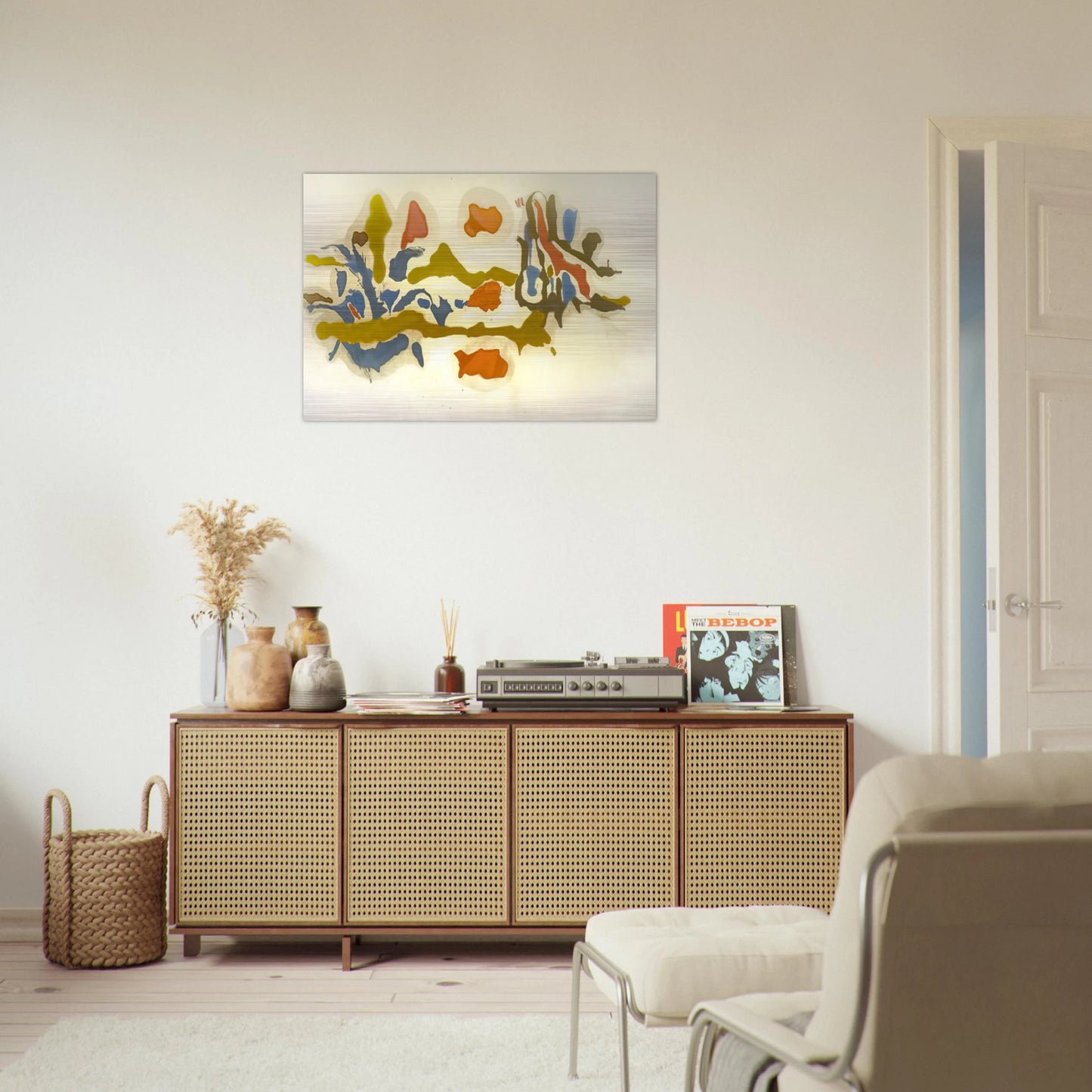 Seascape with Dunes - 1962 - Helen Frankenthaler Brushed Aluminum Print - 70x100 cm / 28x40 inches | Helen Frankenthaler Aluminum Print | Helen Frankenthaler Prints