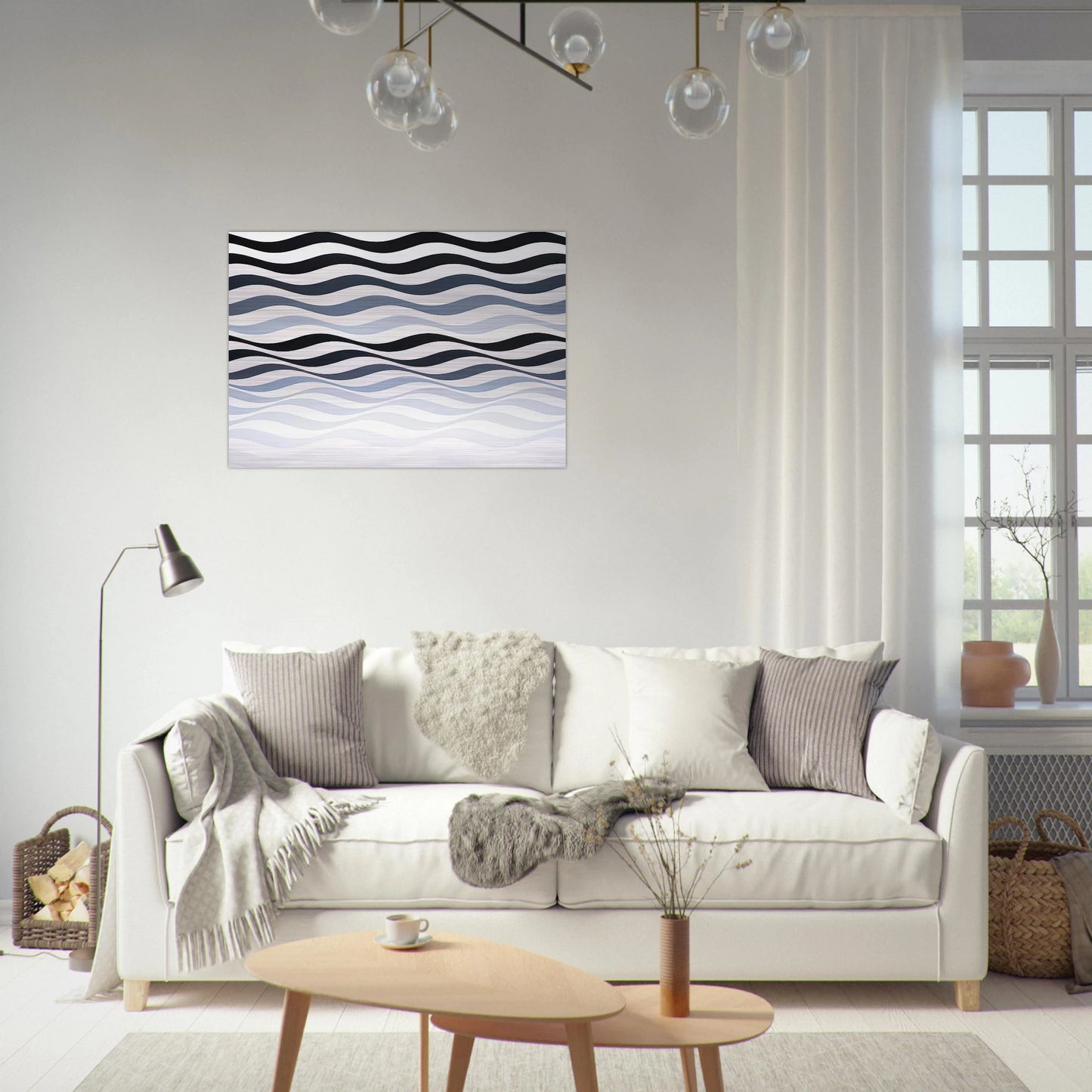 ARREST 3 1965 - Bridget Riley Brushed Aluminum Print - 70x100 cm / 28x40 inches | Bridget Riley Aluminum Print | Bridget Riley Prints