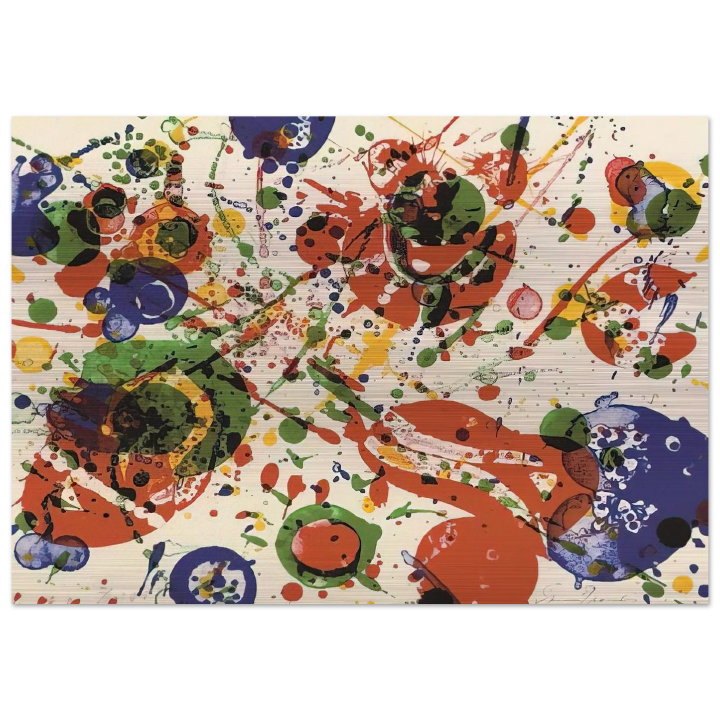 Untitled  from Pasadena Box   Lembark L60  - Sam Francis Brushed Aluminum Print - 70x100 cm / 28x40 inches | Sam Francis Aluminum Print | Sam Francis Prints