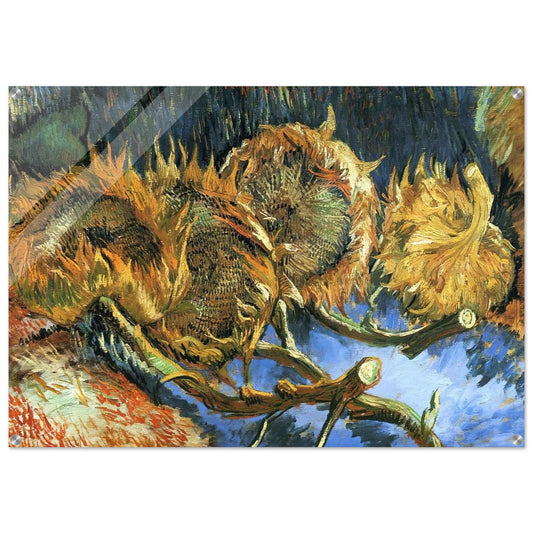 Still Life with Four Sunflowers - Vincent van Gogh Acrylic Print - 70x100 cm / 28x40″ inches