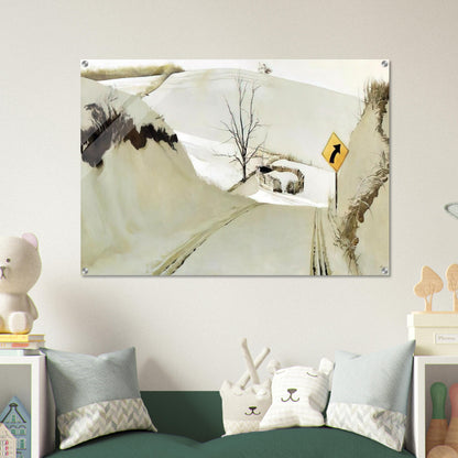 RING ROAD - Andrew Wyeth Acrylic Print - 70x100 cm / 28x40″ inches