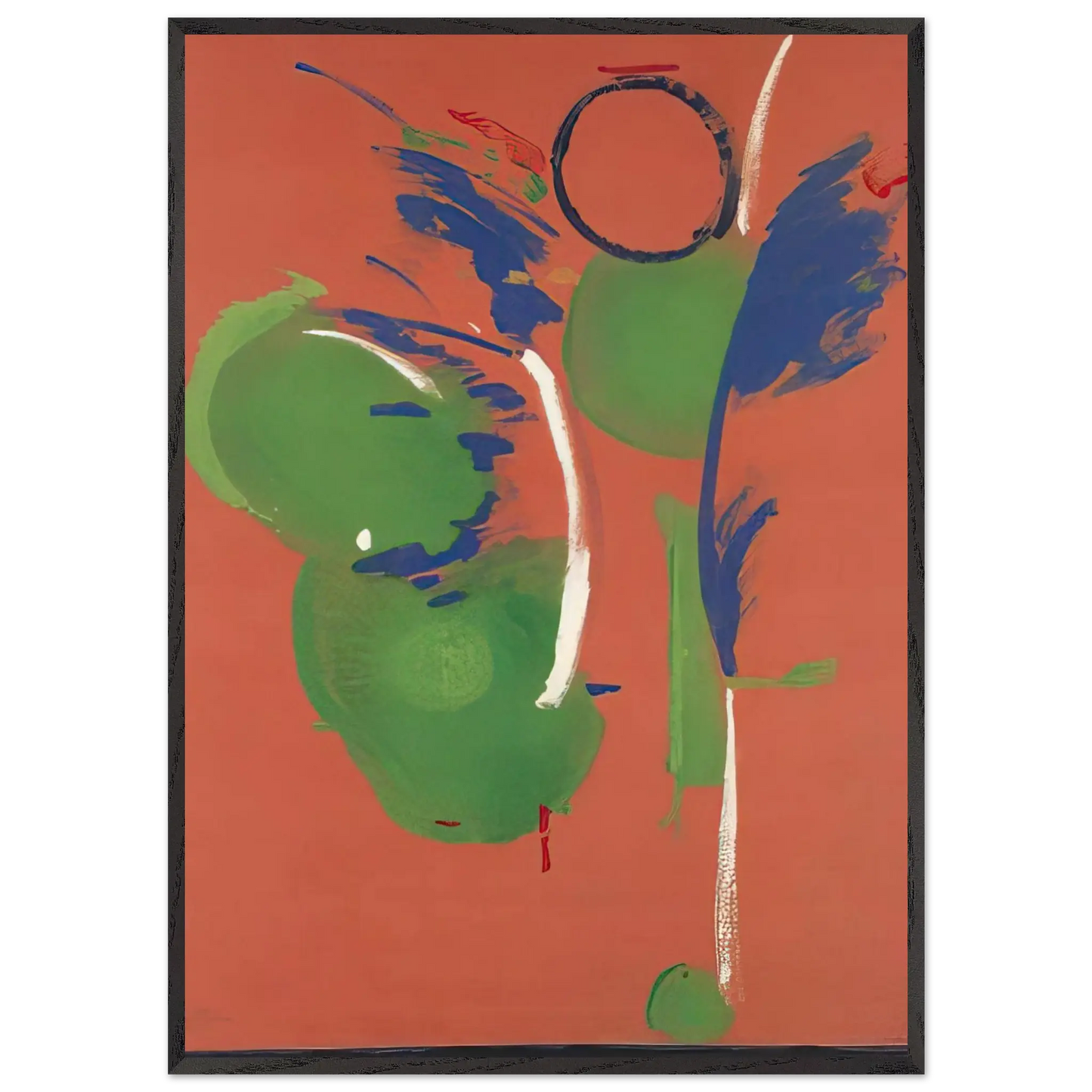 Helen Frankenthaler - Mary, Mary - 1987 Wall art - 30x45 cm / 12x18 Inches - Premium Wooden Framed Poster With Fine Art Paper - Black frame