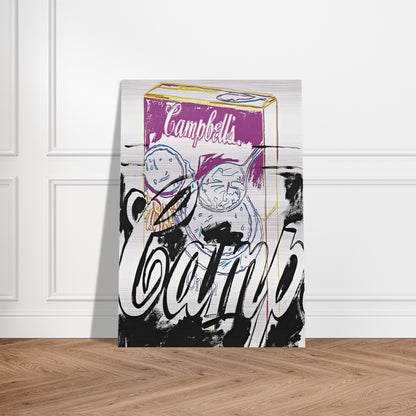 Campell's Onion Soup Box - Andy Warhol Brushed Aluminum Print - 70x100 cm / 28x40 inches | Andy Warhol Aluminum Print | Andy Warhol Prints