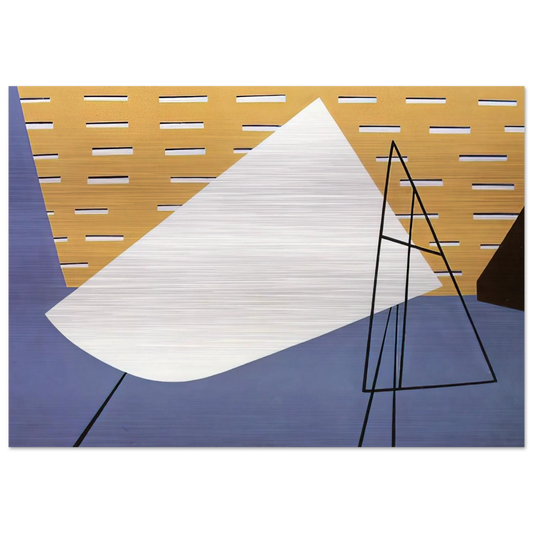 Aircraft Plant - 1945 - Ralston Crawford Brushed Aluminum Print - 70x100 cm / 28x40 inches | Ralston Crawford Aluminum Print | Ralston Crawford Prints