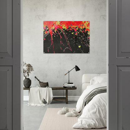 Fireworks - 1973 - Walasse Ting Acrylic Print - 70x100 cm / 28x40″ inches | Walasse Ting Wall Art | Walasse Ting Prints