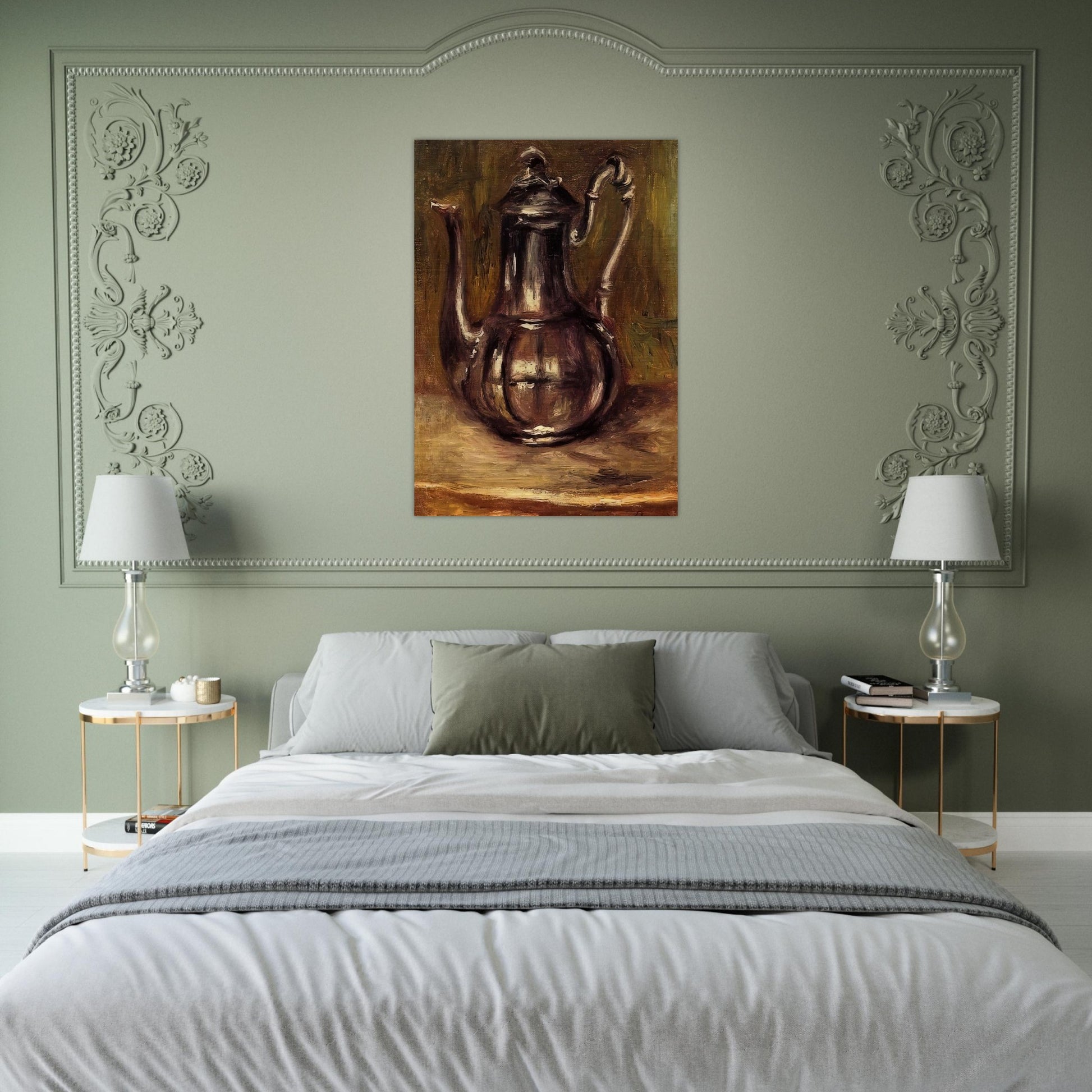 Coffee Pot - Pierre-Auguste Renoir Brushed Aluminum Print - 70x100 cm / 28x40 inches | Pierre-Auguste Renoir Aluminum Print | Pierre-Auguste Renoir Prints