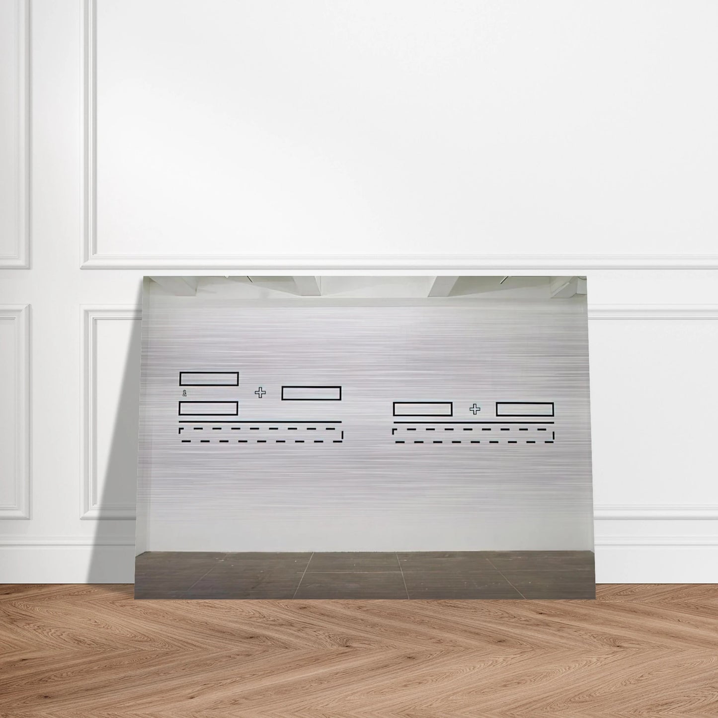 Untitled - 1991 - Lawrence Weiner Brushed Aluminum Print - 70x100 cm / 28x40 inches | Lawrence Weiner Aluminum Print | Lawrence Weiner Prints