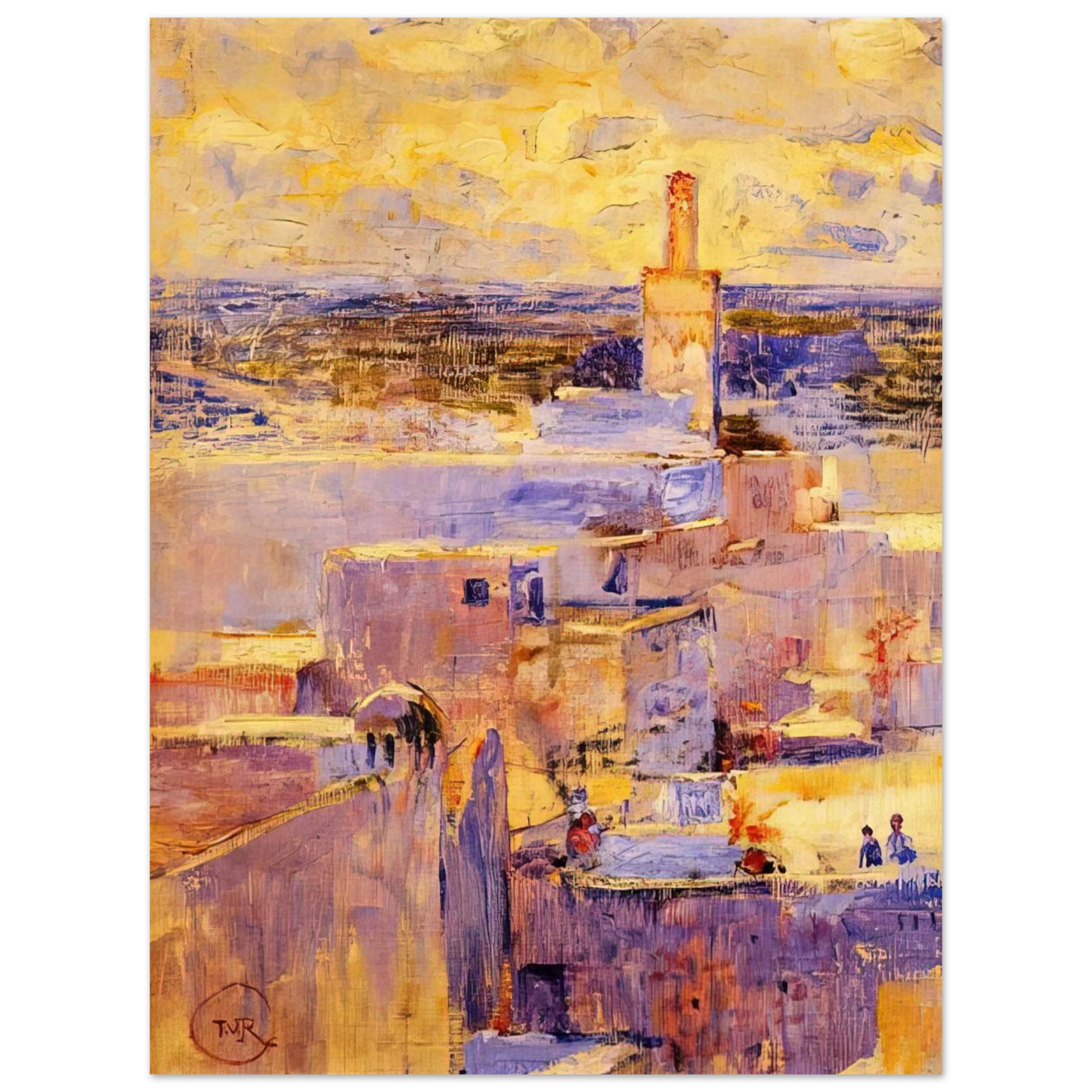 Theo van Rysselberghe - VIEW OF MEKNES MOROCCO  75x100 cm / 30x40inches Fine Art Poster