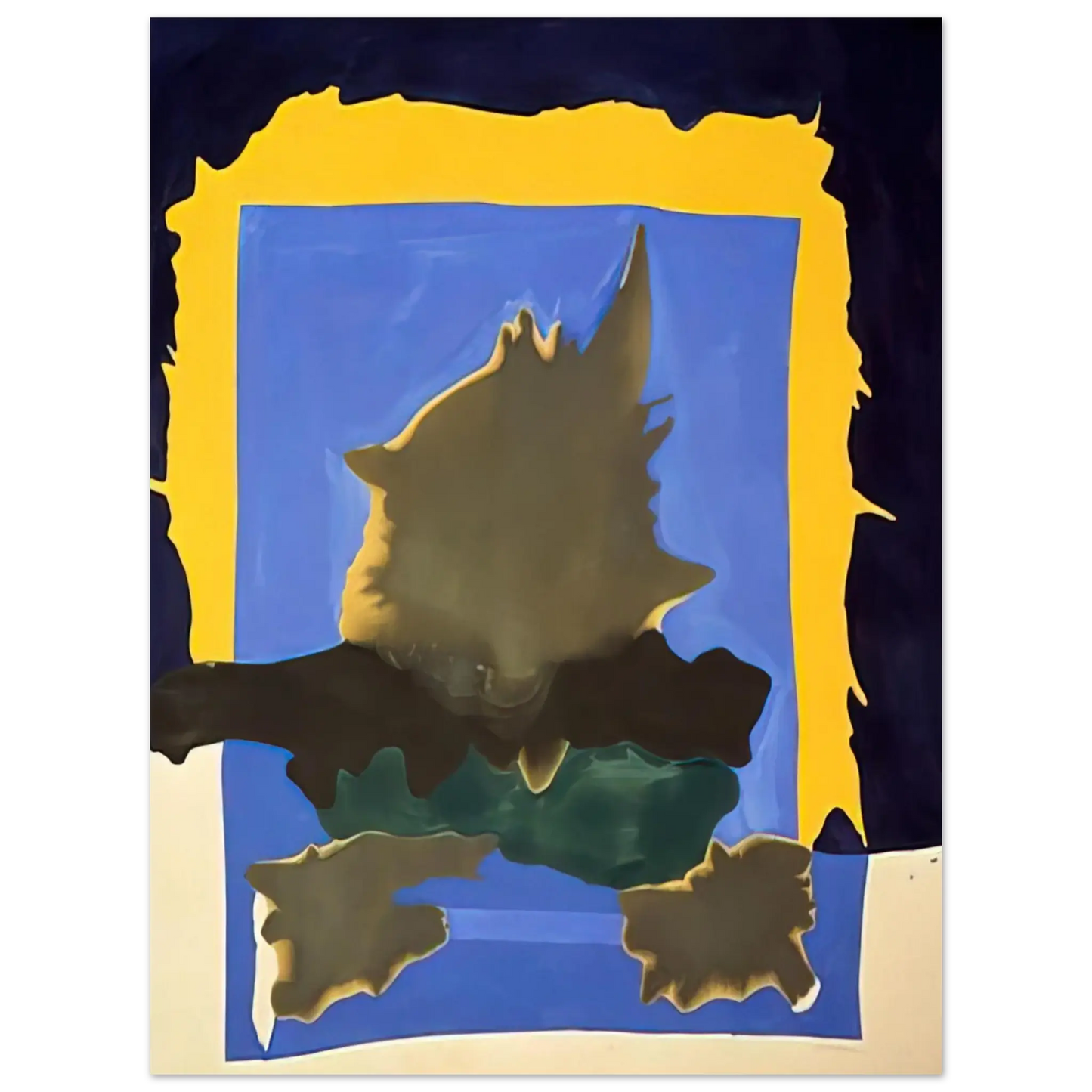 Helen Frankenthaler - Interior Landscape - 1964 Wall art - 13x18 cm / 5x7 Inches - Premium Wooden Framed Poster With Fine Art Paper - Black frame