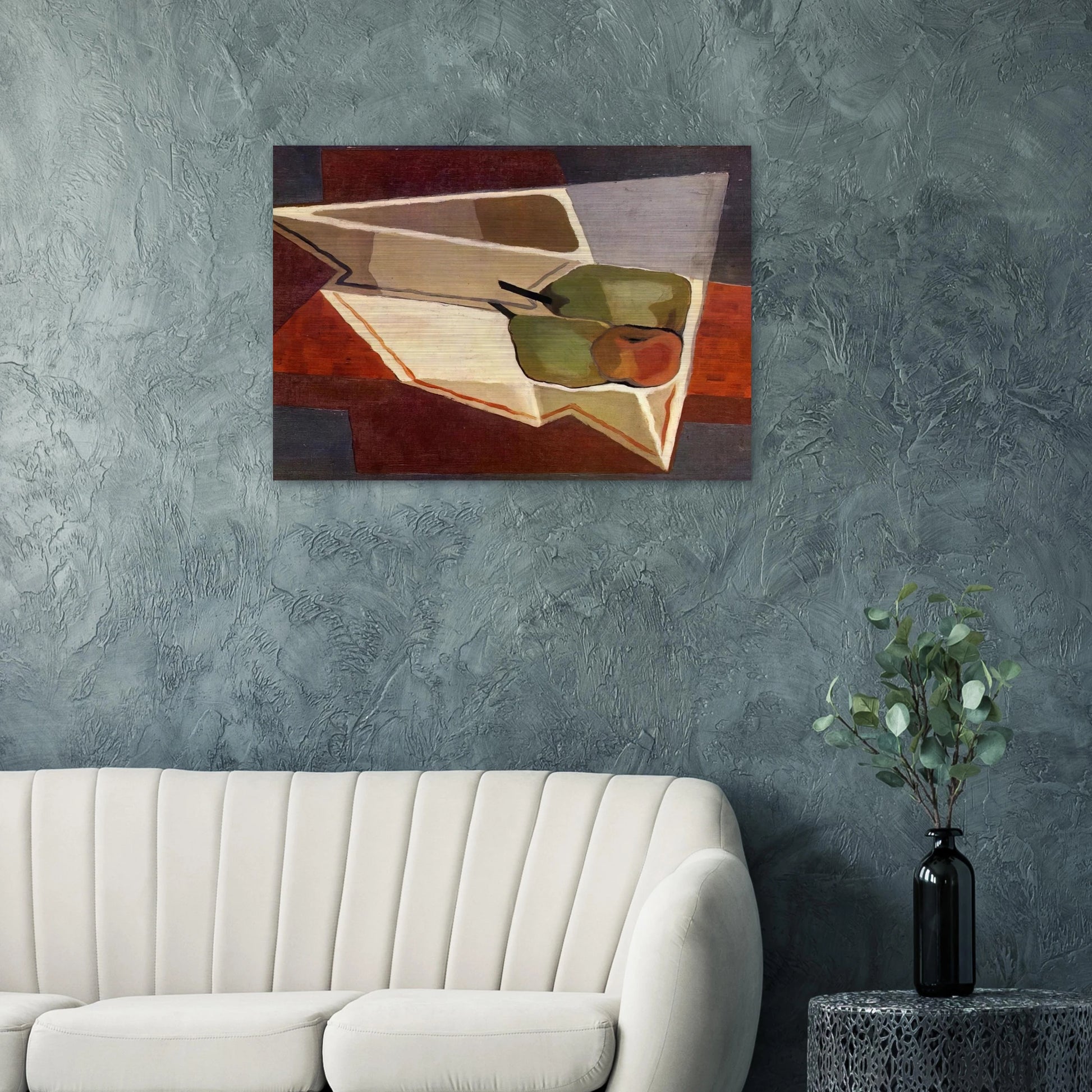 FRUIT WITH BOWL 1926 - Juan Gris Brushed Aluminum Print - 70x100 cm / 28x40 inches | Juan Gris Aluminum Print | Juan Gris Prints