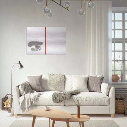 OHNE TITEL MIT ROTEM STRICH 1970 - BLINKY PALERMO Brushed Aluminum Print - 70x100 cm / 28x40 inches | BLINKY PALERMO Aluminum Print | BLINKY PALERMO Prints