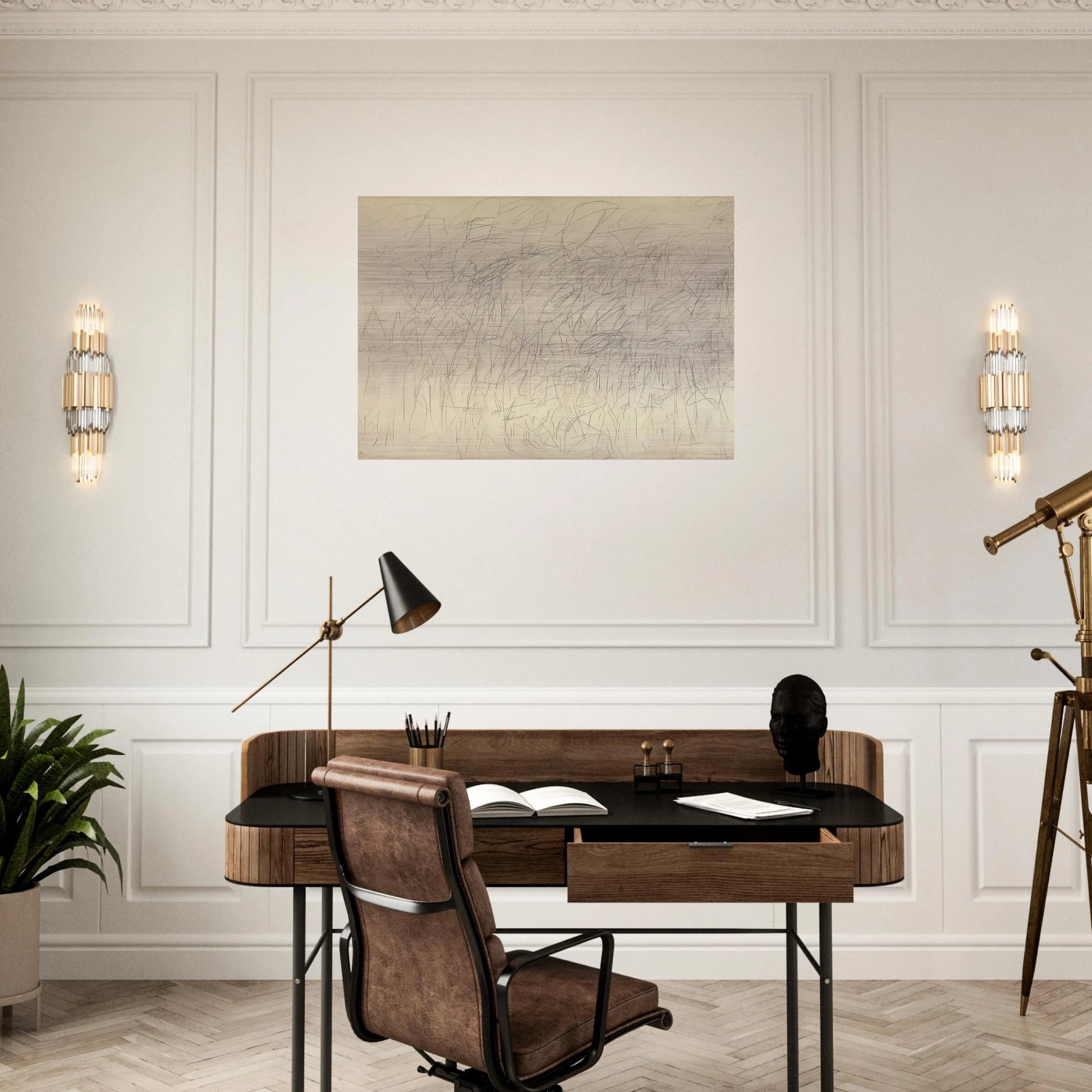 Academy - Cy Twombly Brushed Aluminum Print - 70x100 cm / 28x40 inches | Cy Twombly Aluminum Print | Cy Twombly Prints