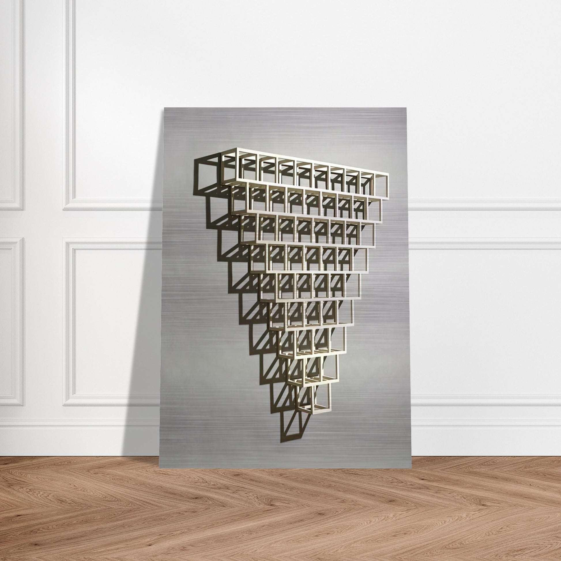 9-8-7-6-5-4-3-2-1 Half Off - Sol LeWitt Brushed Aluminum Print - 70x100 cm / 28x40 inches | Sol LeWitt Aluminum Print | Sol LeWitt Prints