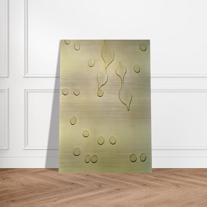 Leafage and Drops - Jean Arp Brushed Aluminum Print - 70x100 cm / 28x40 inches | Jean Arp Aluminum Print | Jean Arp Prints