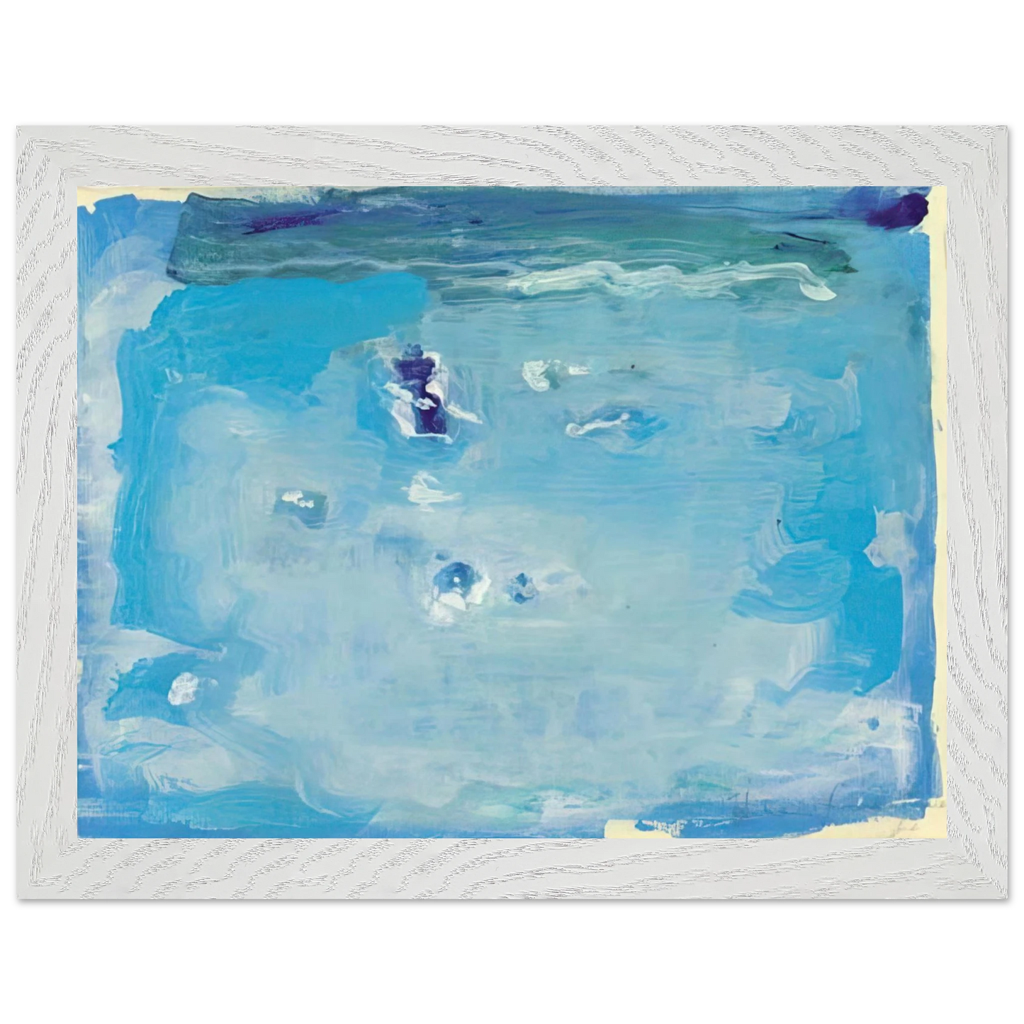 Helen Frankenthaler - Untitled - Color Field Painting, Lyrical Abstraction Wall art - A2 (42 x 59.4  cm) - Premium Wooden Framed Poster With Fine Art Paper-canvas - Black frame