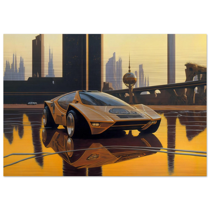 Syd Mead - Syd Mead Brushed Aluminum Print - 70x100 cm / 28x40 inches | Syd Mead Aluminum Print | Syd Mead Prints