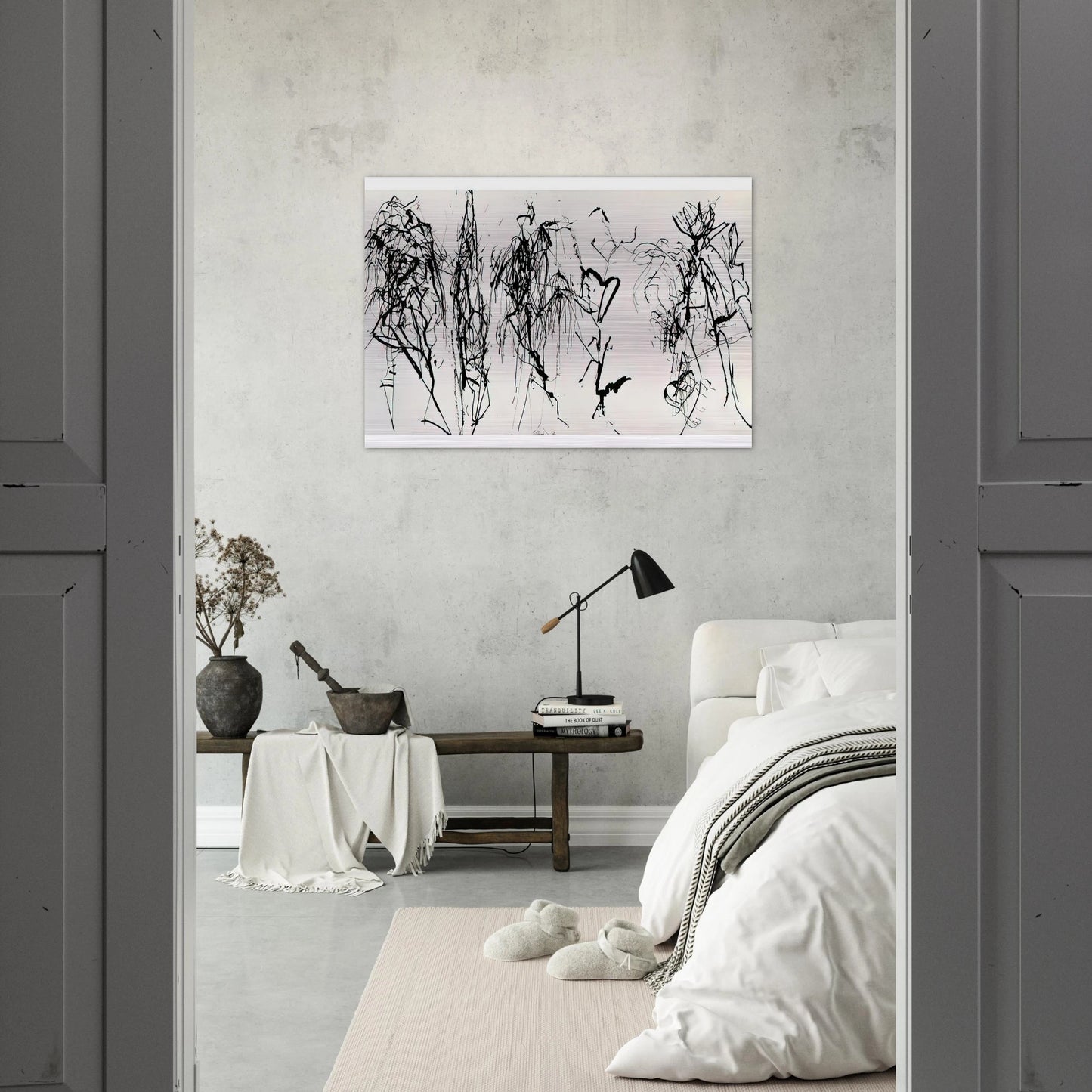 Summer Scroll #8 Five Kinds of Hydra Trees - 1986 - Brice Marden Brushed Aluminum Print - 70x100 cm / 28x40 inches | Brice Marden Aluminum Print | Brice Marden Prints