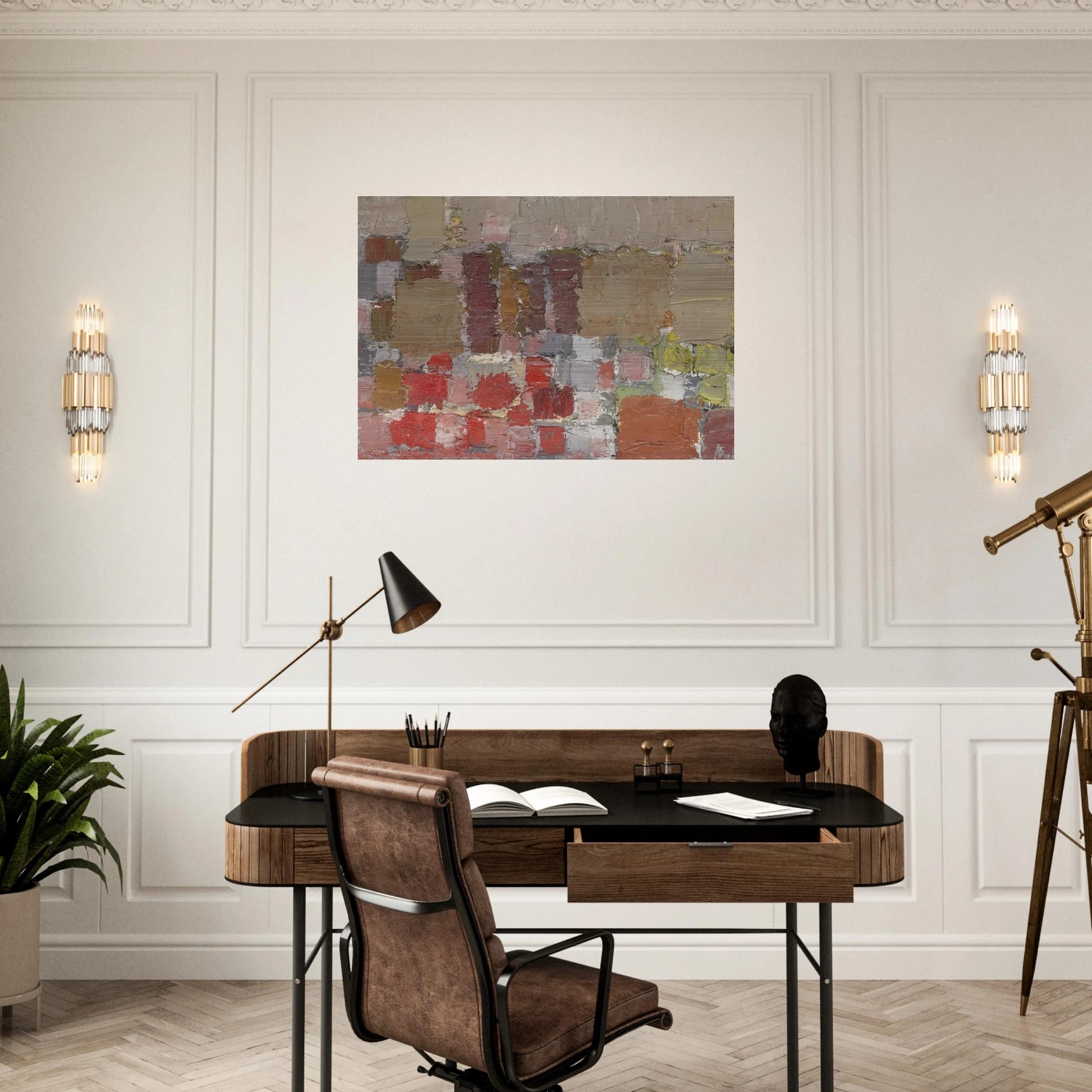 Composition - Art Informel - Nicolas de Stael Brushed Aluminum Print - 70x100 cm / 28x40 inches | Nicolas de Stael Aluminum Print | Nicolas de Stael Prints
