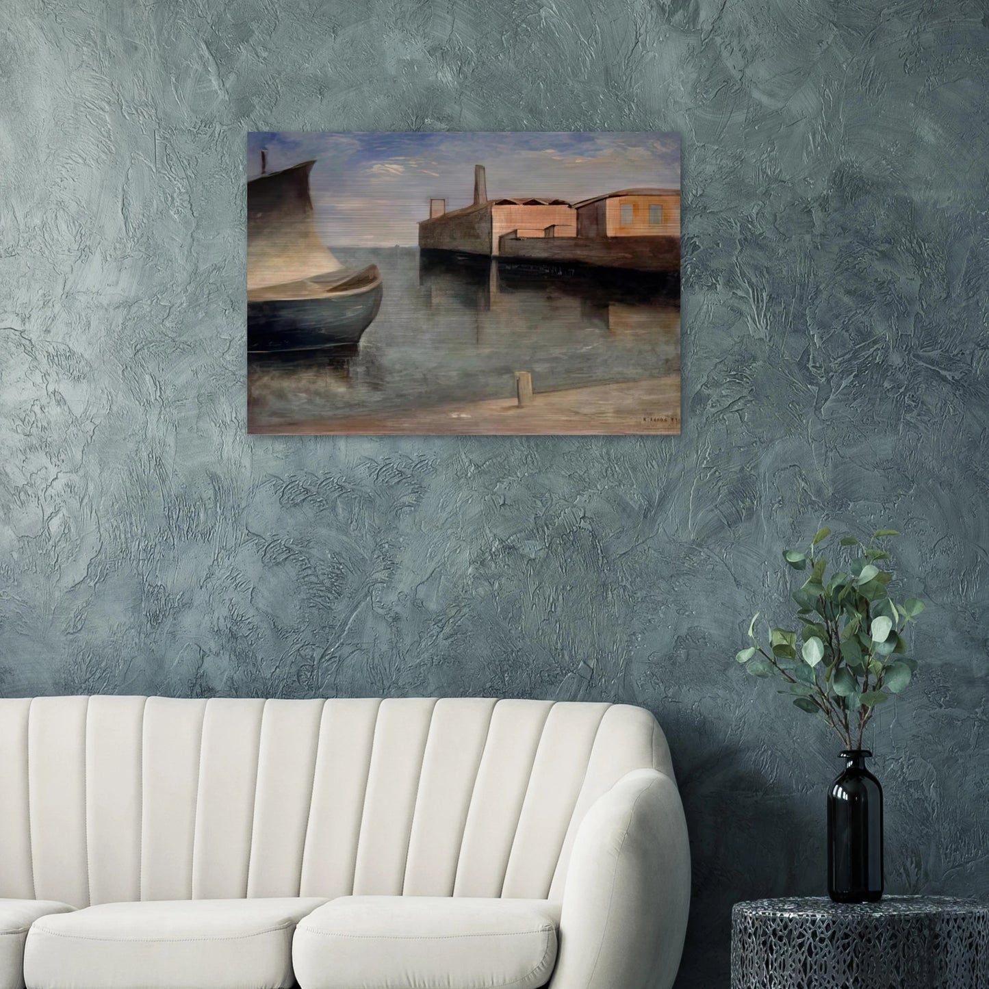 LAGOON 1932 - Carlo Carra Brushed Aluminum Print - 70x100 cm / 28x40 inches | Carlo Carra Aluminum Print | Carlo Carra Prints