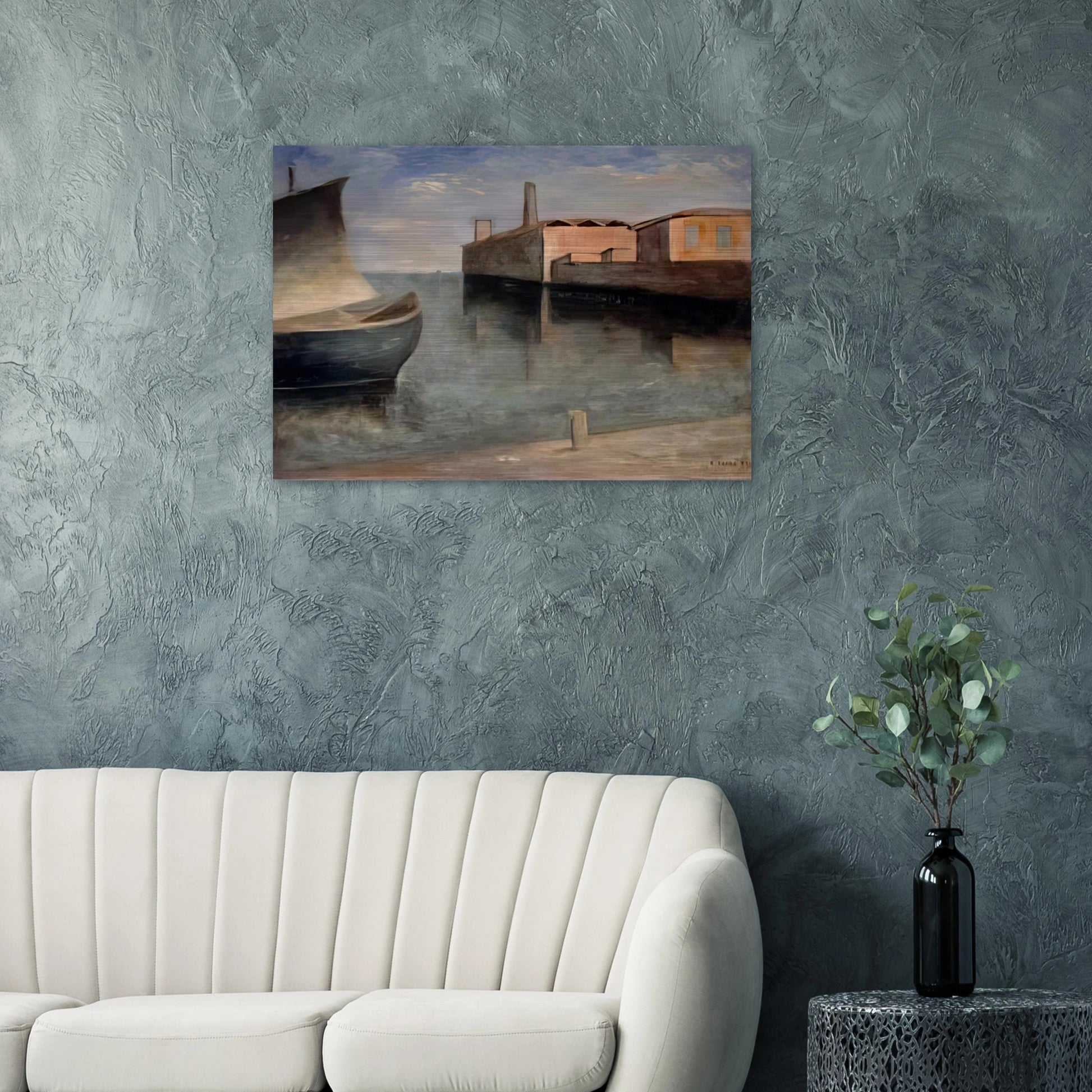 LAGOON 1932 - Carlo Carra Brushed Aluminum Print - 70x100 cm / 28x40 inches | Carlo Carra Aluminum Print | Carlo Carra Prints