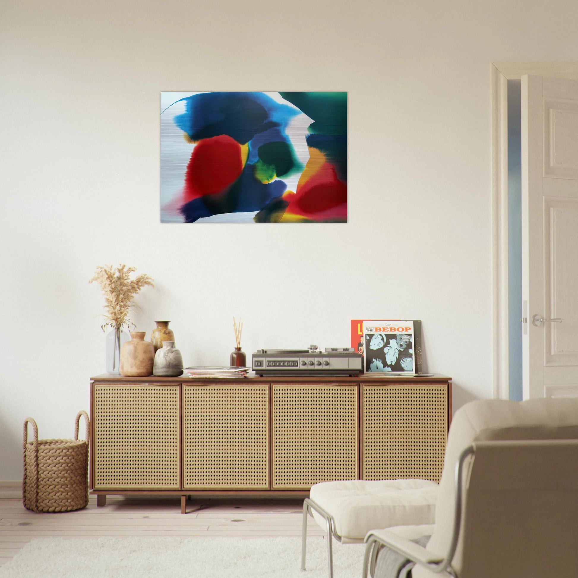 Phenomena Sherman Vortex - 1991 - Paul Jenkins Brushed Aluminum Print - 70x100 cm / 28x40 inches | Paul Jenkins Aluminum Print | Paul Jenkins Prints