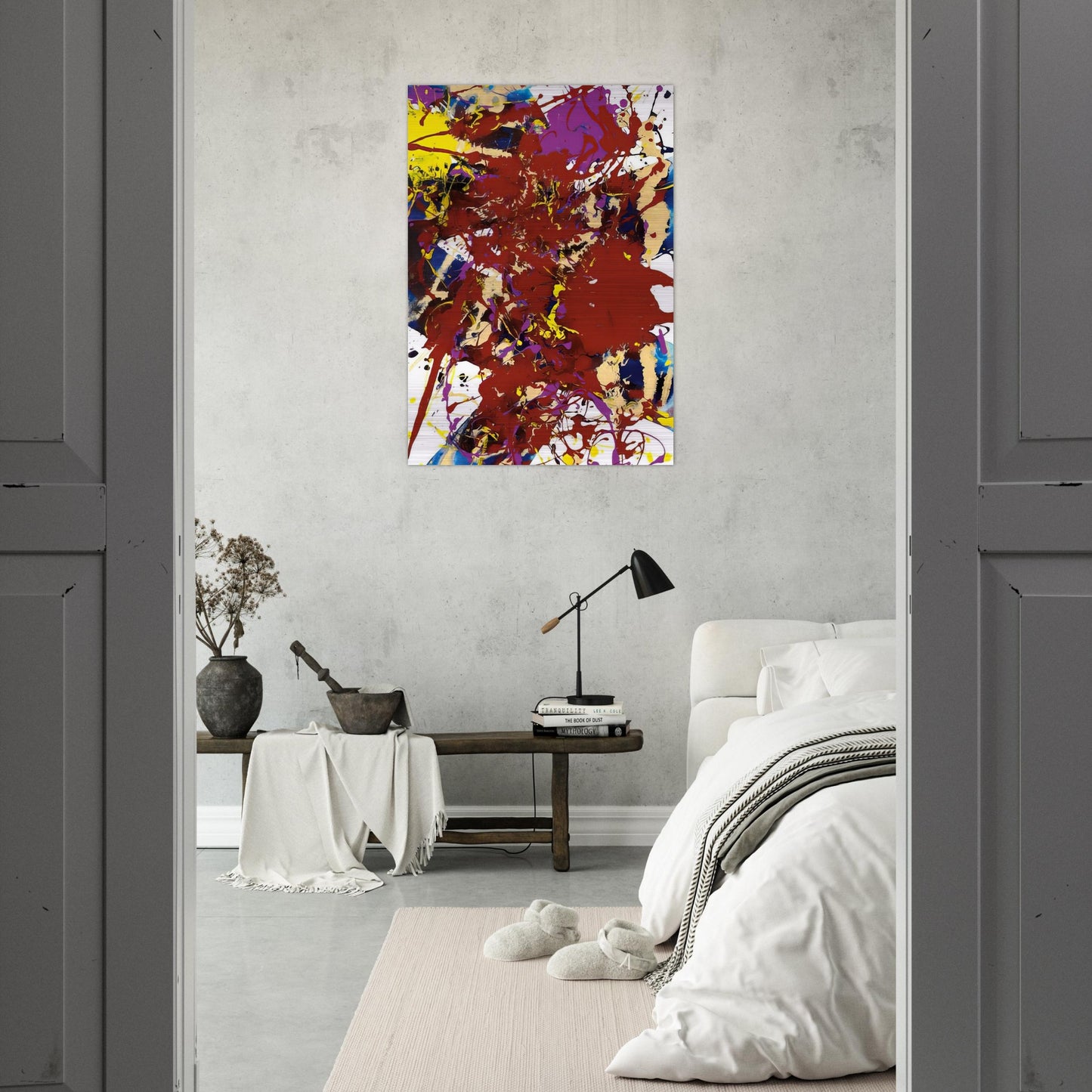 Untitled  SFP94-99  SFF 1781  - Sam Francis Brushed Aluminum Print - 70x100 cm / 28x40 inches | Sam Francis Aluminum Print | Sam Francis Prints