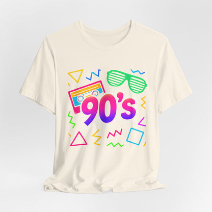 Música de la vieja escuela de los 90: ambiente arcade, clásico vintage de los 90. Camiseta retro de los 90 con la frase "Amo los años noventa".