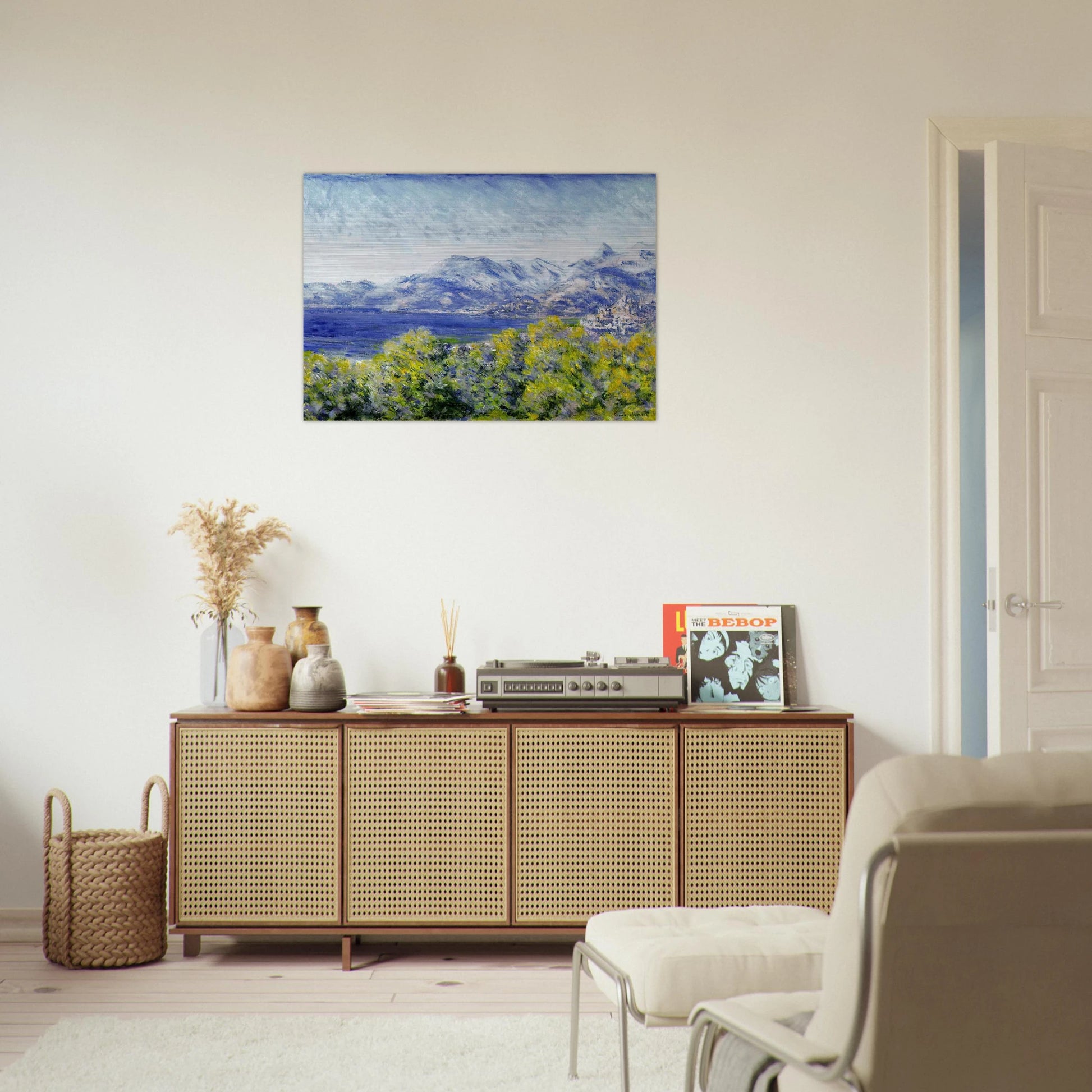 View of Ventimiglia - claude monet Brushed Aluminum Print - 70x100 cm / 28x40 inches | claude monet Aluminum Print | claude monet Prints
