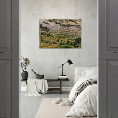 Mont Sainte-Victoire with Large Pine - Paul Cézanne Brushed Aluminum Print - 70x100 cm / 28x40 inches | Paul Cézanne Aluminum Print | Paul Cézanne Prints