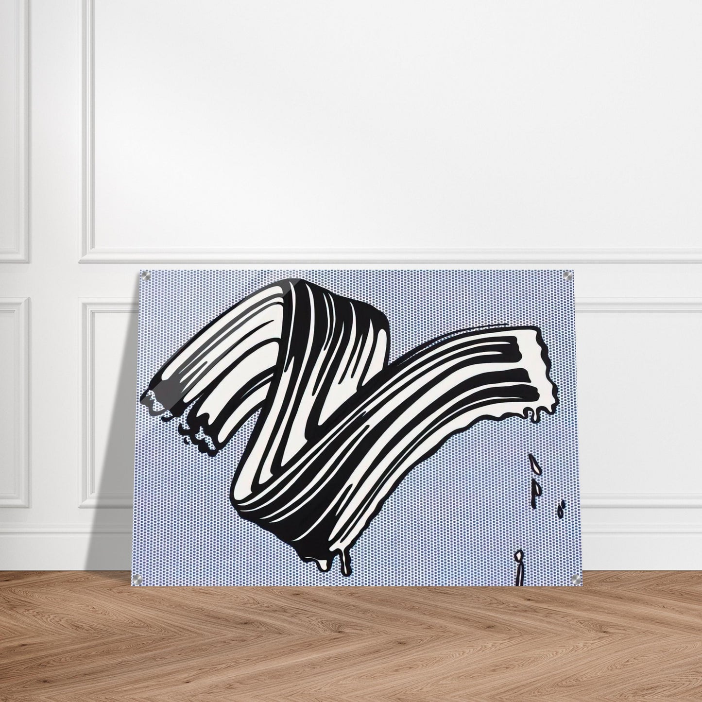 WHITE BRUSHSTROKE I 1965 - Roy Lichtenstein Acrylic Print - 70x100 cm / 28x40″ inches