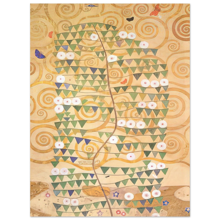 Gustav Klimt - CARTOON FOR THE FRIEZE OF THE VILLA STOCLET IN BRUSSELS RIGHT PART OF THE TREE OF LIFE 1909  75x100 cm / 30x40inches Fine Art Poster
