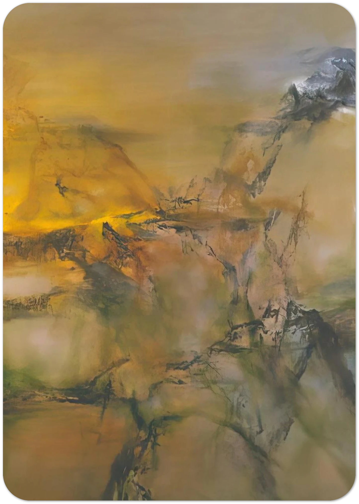 1 07 2001 2001 By Zao Wou-Ki Pack of 10 Post Cards | Zao Wou-Ki Post Cards | A6 (10.5 x 14.8 cm) - 4.1 x 5.8 inches
