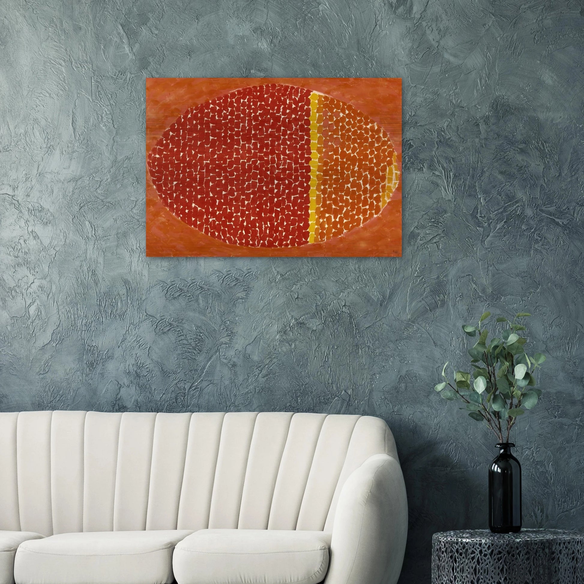 SNOOPY SEES EARTH WRAPPED IN SUNSET 1970 - Alma Woodsey Thomas Brushed Aluminum Print - 70x100 cm / 28x40 inches | Alma Woodsey Thomas Aluminum Print | Alma Woodsey Thomas Prints