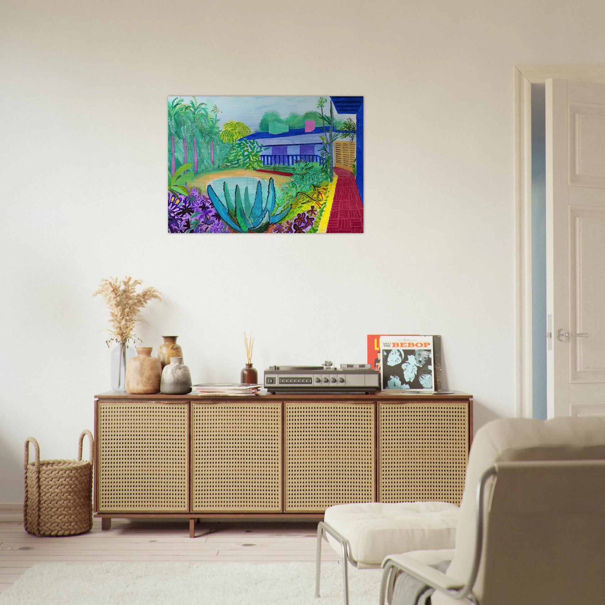 David Hockney - David Hockney Brushed Aluminum Print - 70x100 cm / 28x40 inches | David Hockney Aluminum Print | David Hockney Prints
