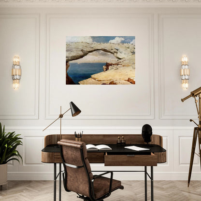 GLASS WINDOWS BAHAMAS 1885 - Winslow Homer Brushed Aluminum Print - 70x100 cm / 28x40 inches | Winslow Homer Aluminum Print | Winslow Homer Prints
