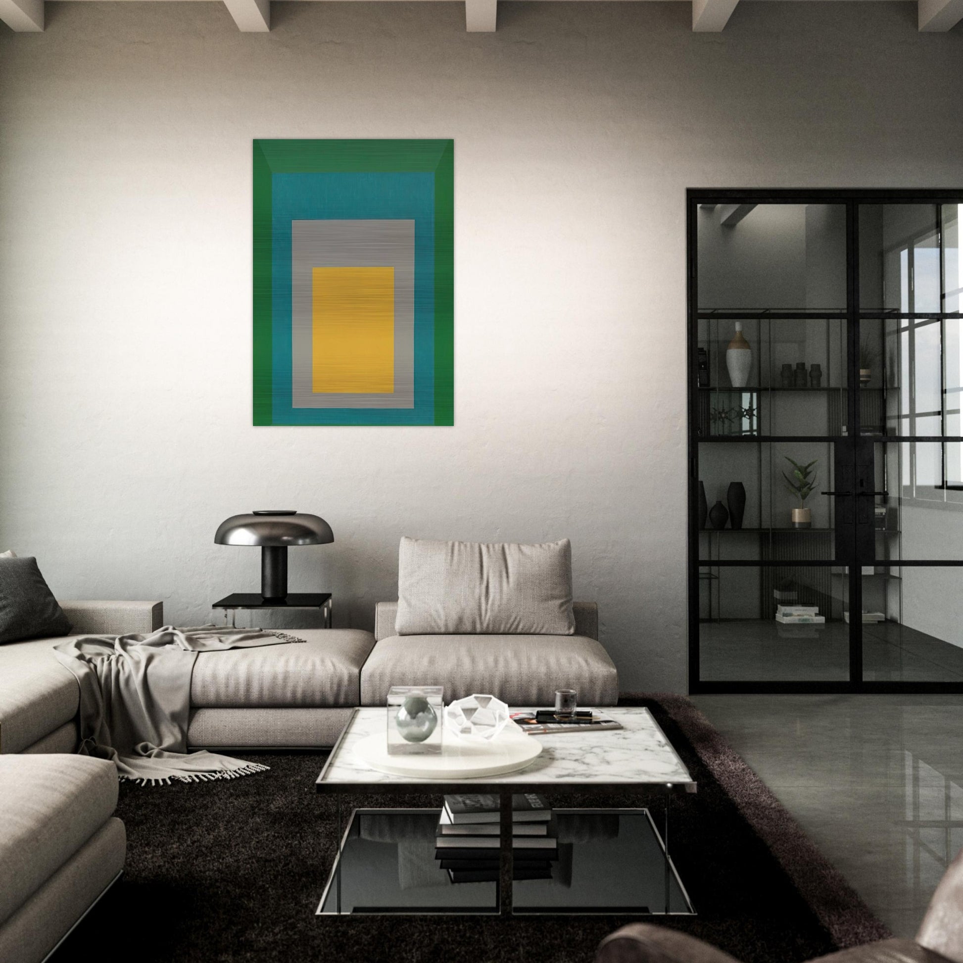 HOMAGE TO THE SQUARE APPARITION 1959 - Josef Albers Brushed Aluminum Print - 70x100 cm / 28x40 inches | Josef Albers Aluminum Print | Josef Albers Prints